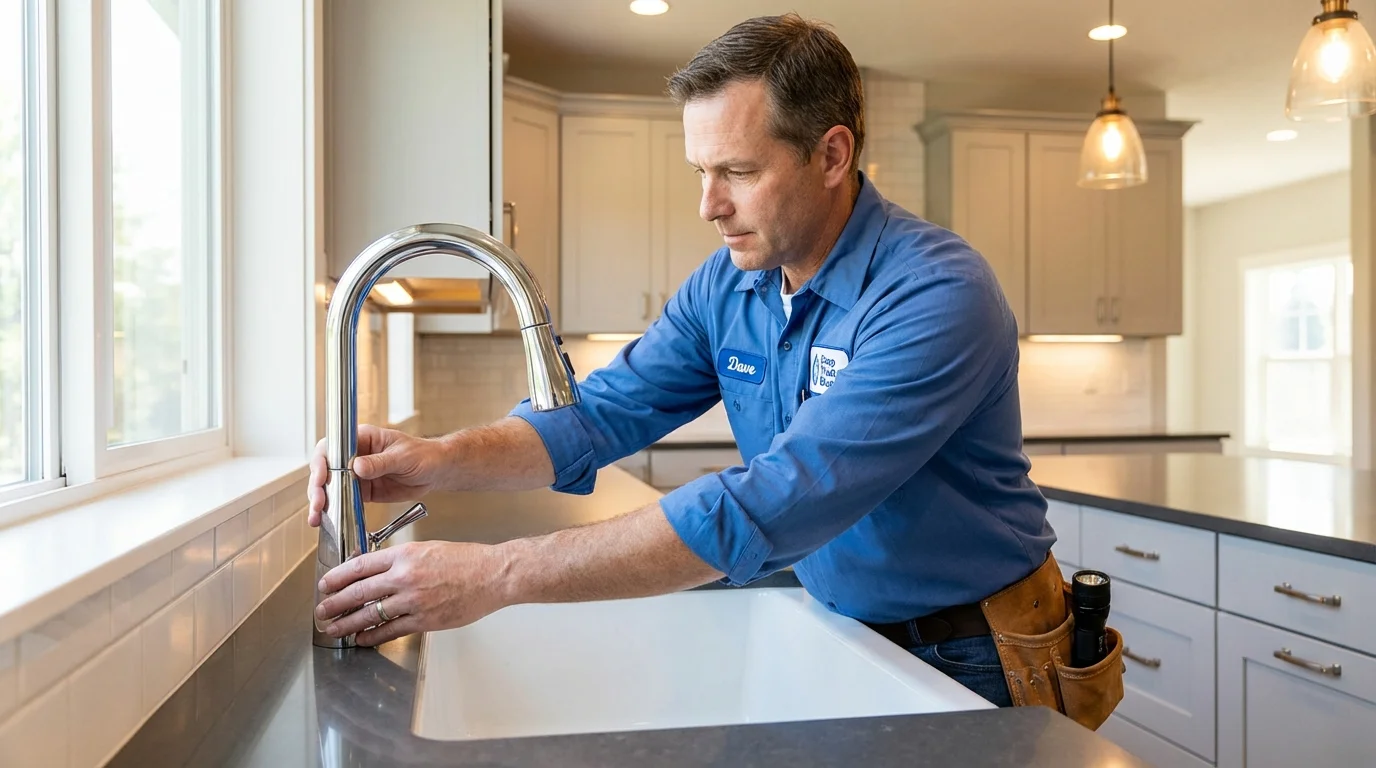 Kitchen faucet installation by Johns Plumbing LLC in Old Town